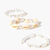 Faux Pearl & Shell Bracelet Set