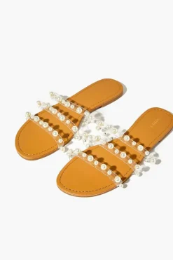 Faux Pearl Strappy Sandals
