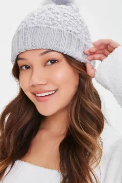 Faux Shearling Pom Pom Beanie