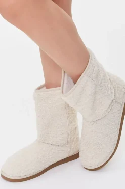 Faux Shearling Slip-On Booties