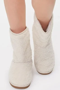Faux Shearling Slip-On Booties