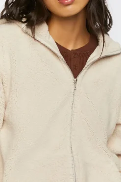 Faux Shearling Zip-Up Hoodie