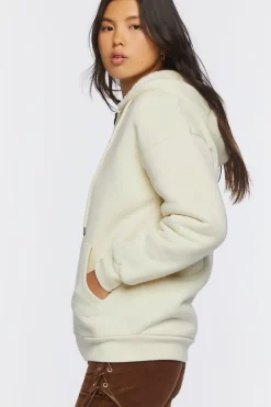 Faux Shearling Zip-Up Hoodie