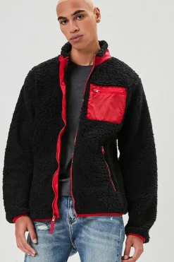 Faux Shearling Zip-Up Jacket