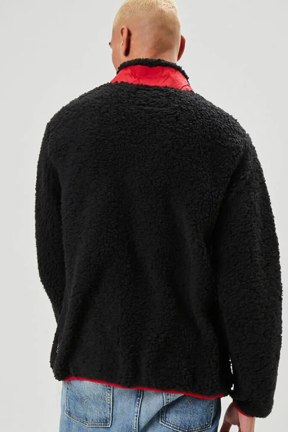 Faux Shearling Zip-Up Jacket