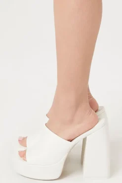 Faux Snakeskin Platform Block Heels
