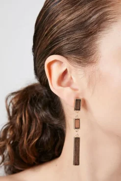 Faux Stone Drop Earrings