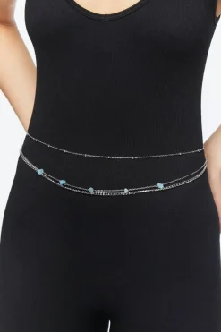 Faux Stone Layered Belly Chain