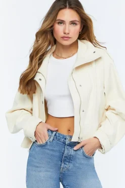 Faux Suede Bomber Jacket