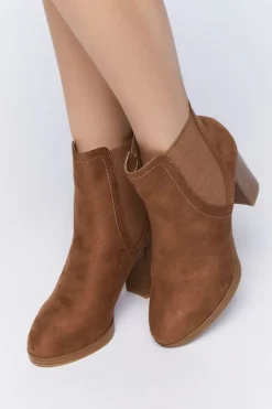 Faux Suede Chelsea Booties
