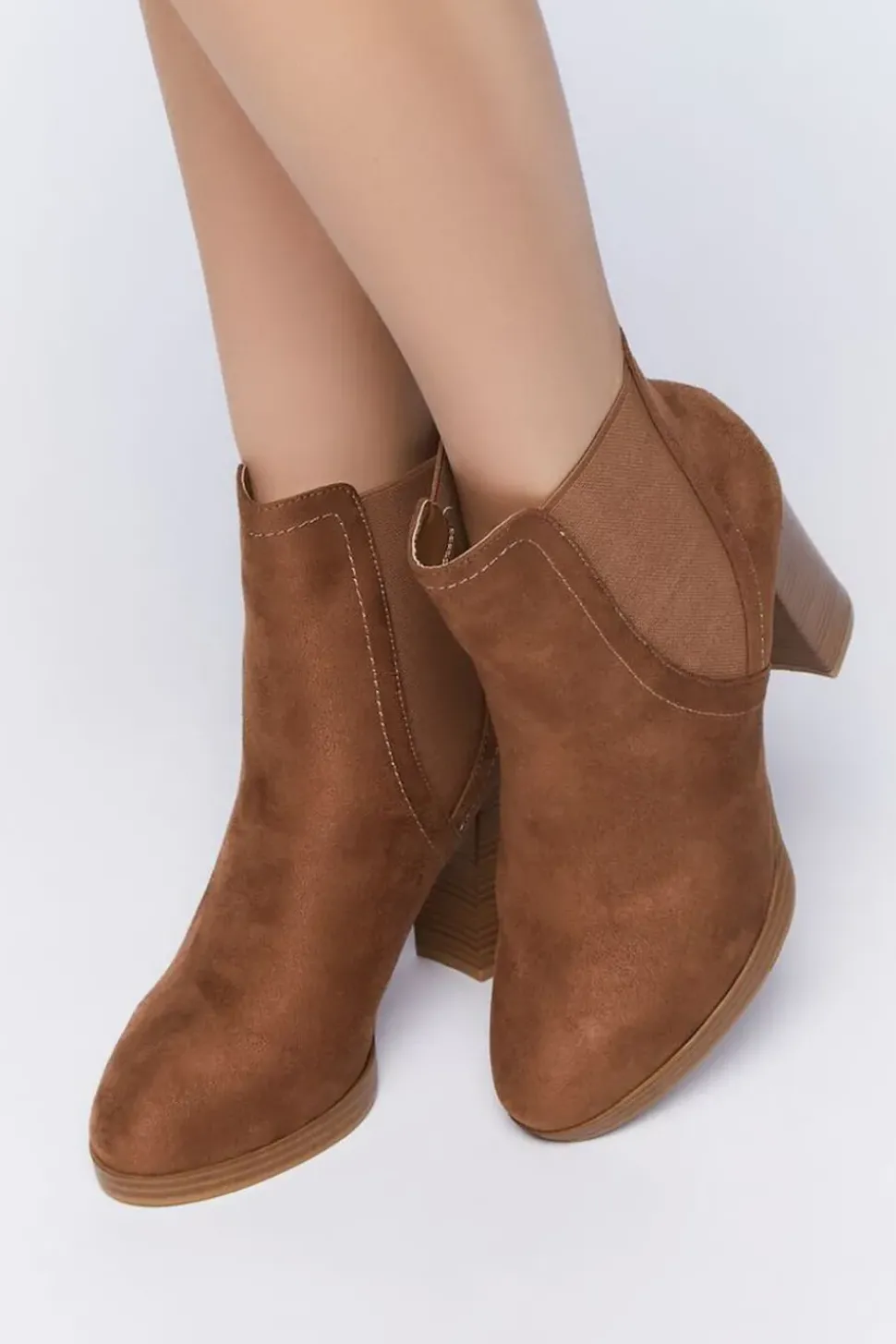 Faux Suede Chelsea Booties