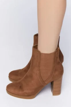 Faux Suede Chelsea Booties