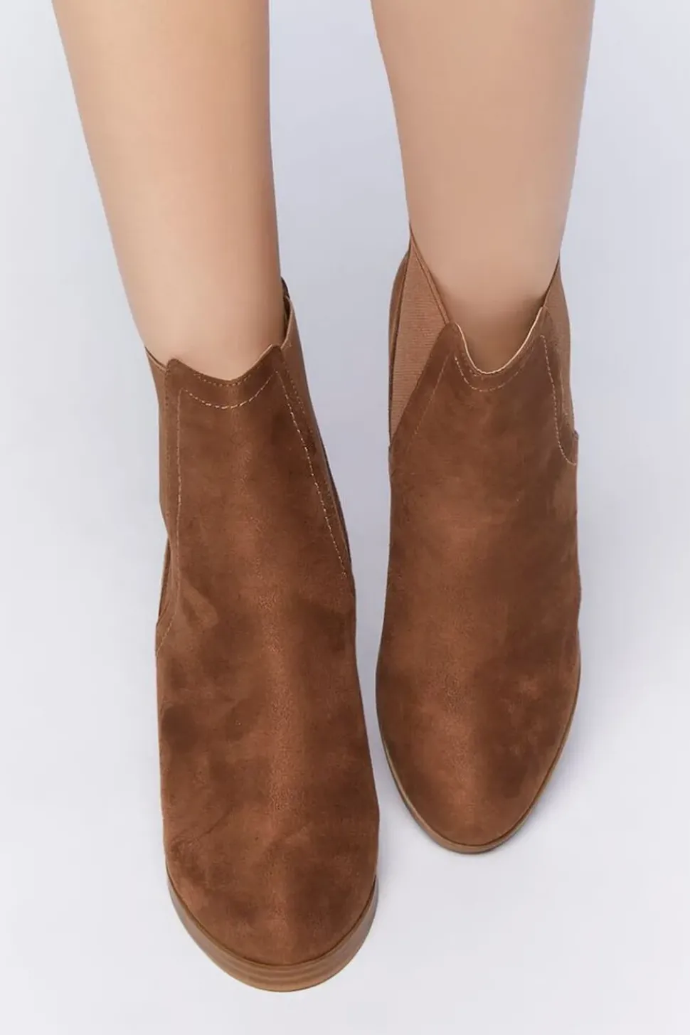Faux Suede Chelsea Booties