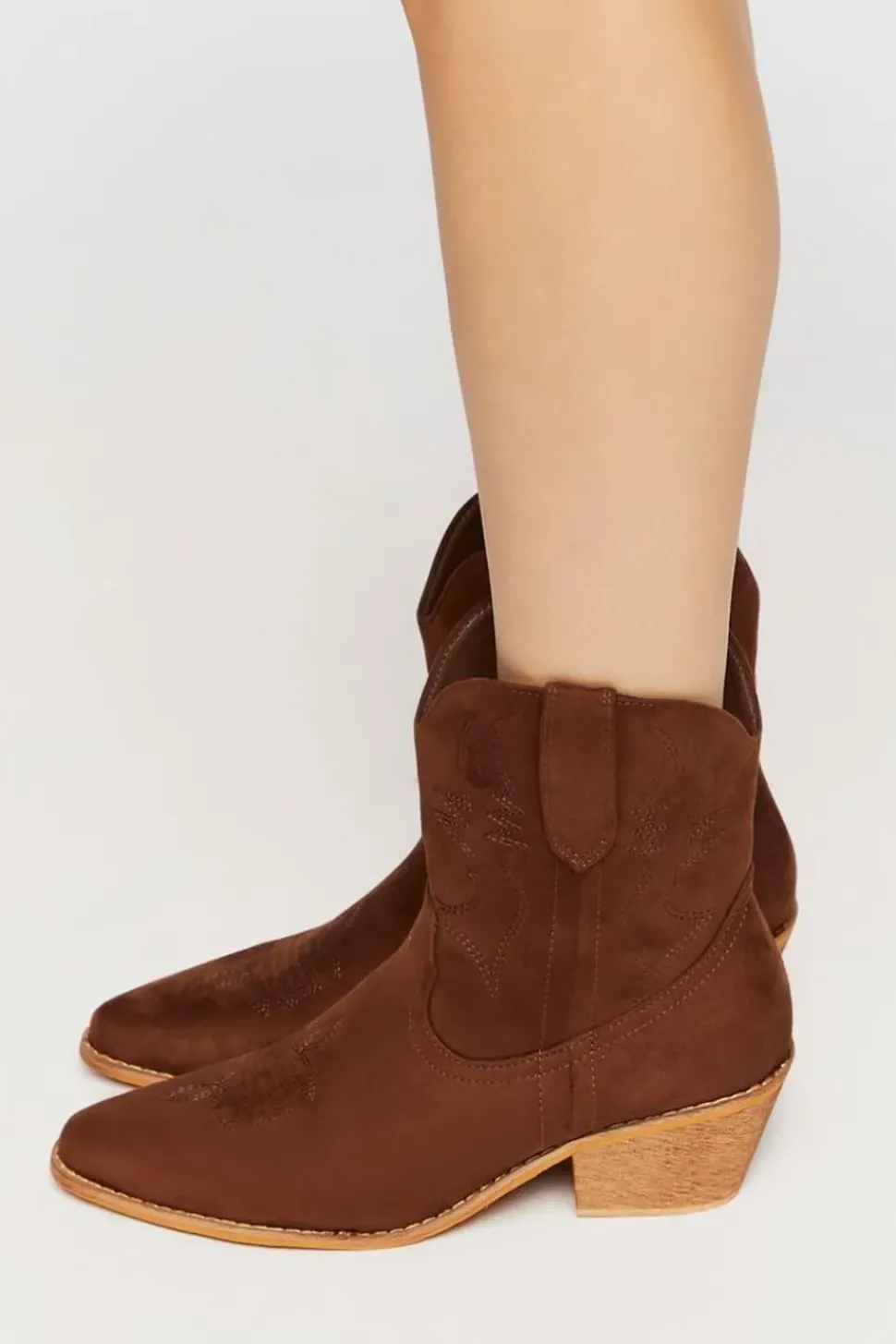 Faux Suede Cowboy Boots