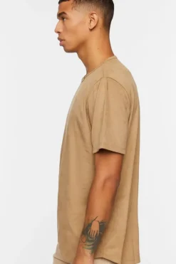Faux Suede Curved Tee