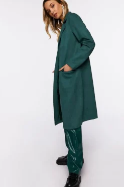 Faux Suede Duster Jacket