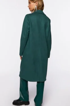 Faux Suede Duster Jacket
