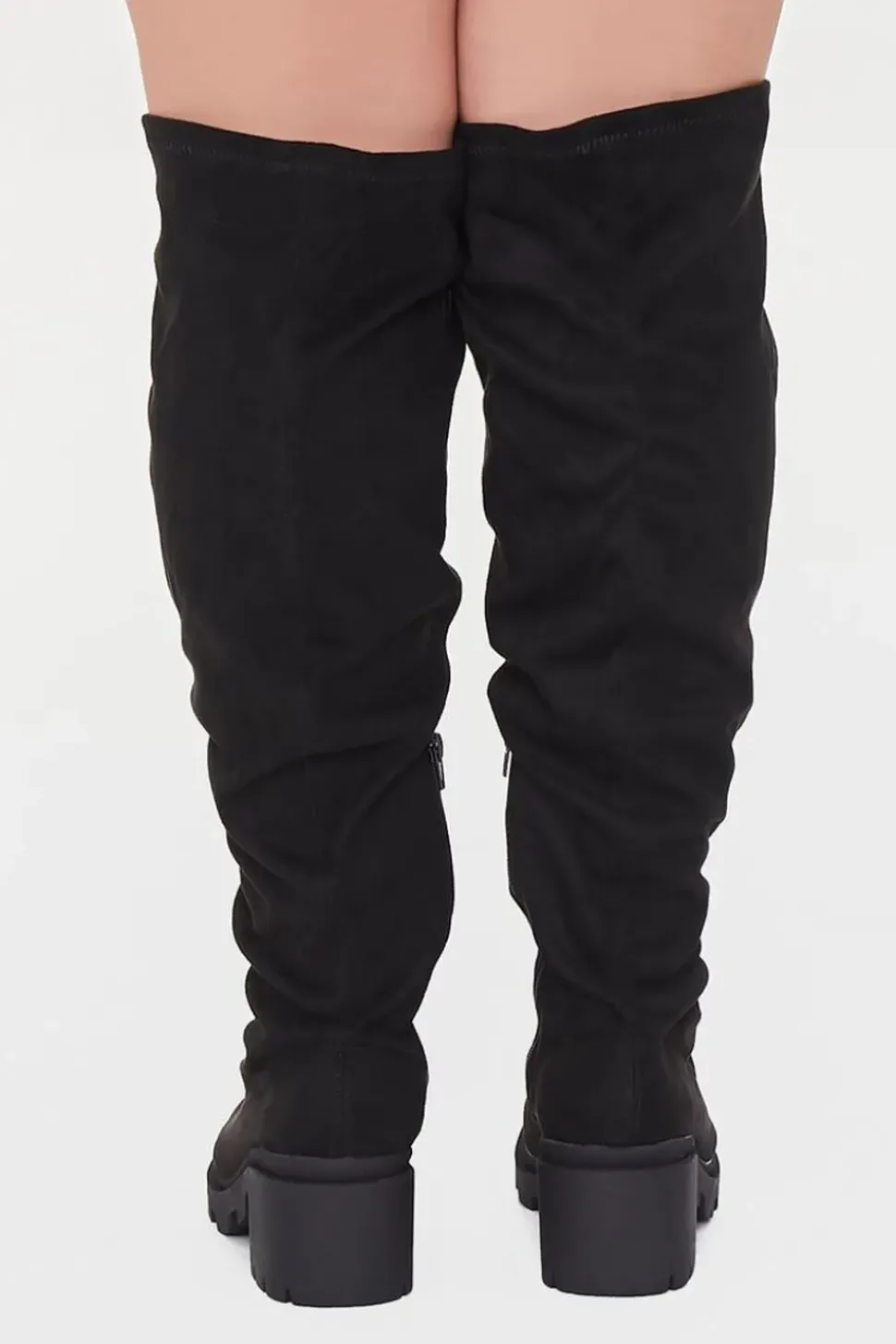 Faux Suede Knee-High Boots (Wide)
