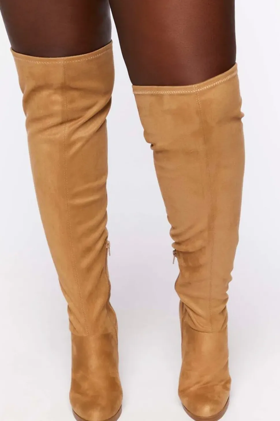 Faux Suede Over-The-Knee Boots (Wide)