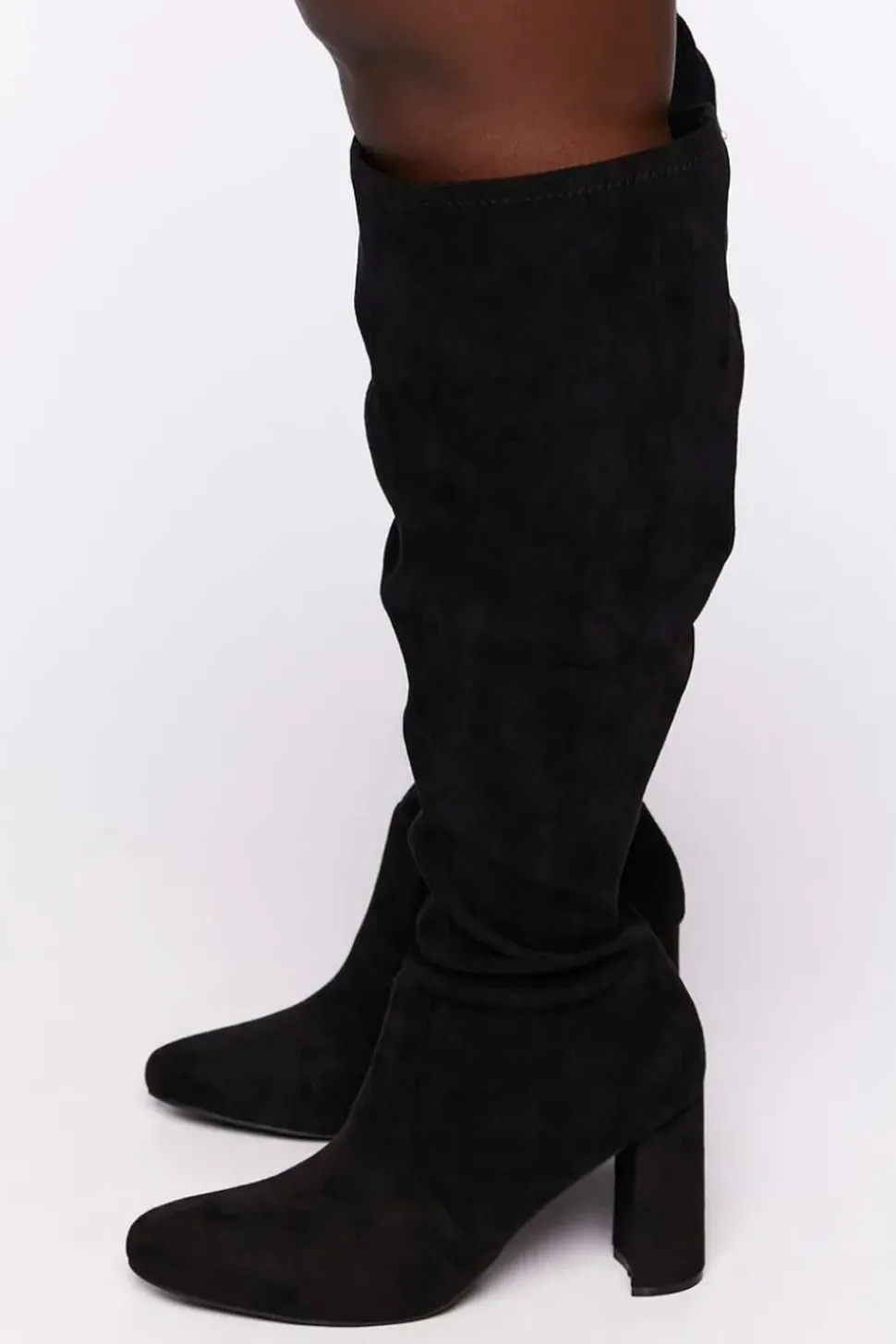Faux Suede Over-The-Knee Boots (Wide)