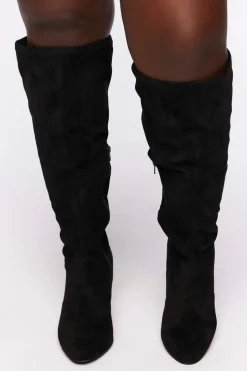 Faux Suede Over-The-Knee Boots (Wide)