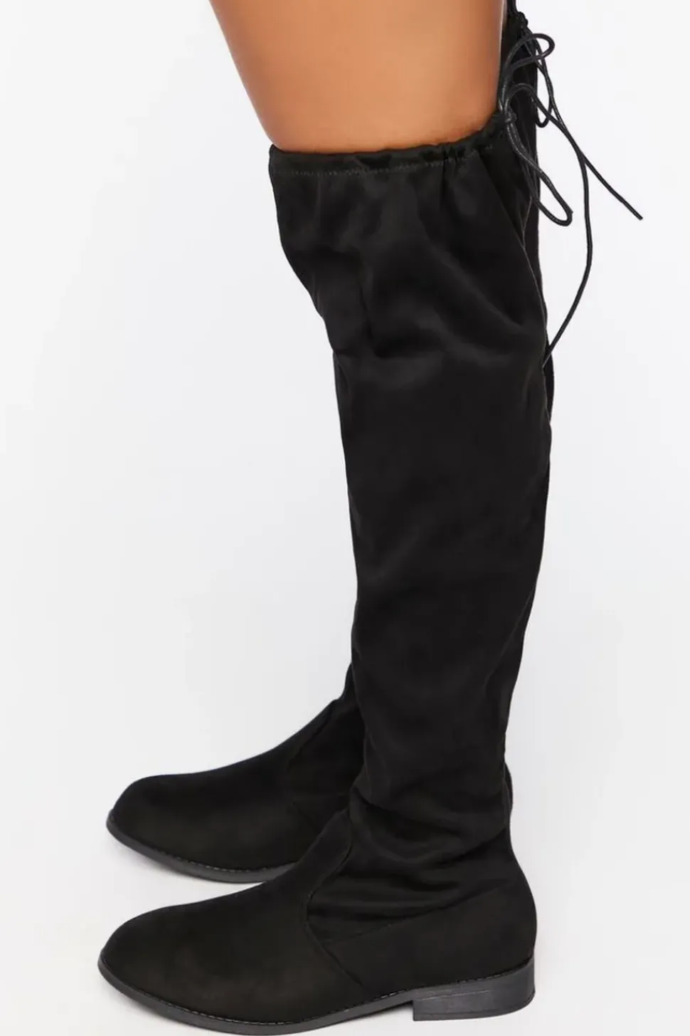 Faux Suede Over-The-Knee Boots (Wide)