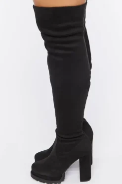 Faux Suede Over-The-Knee Boots (Wide)