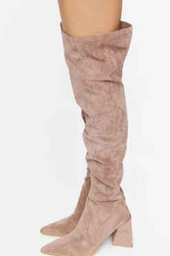 Faux Suede Over-The-Knee Boots