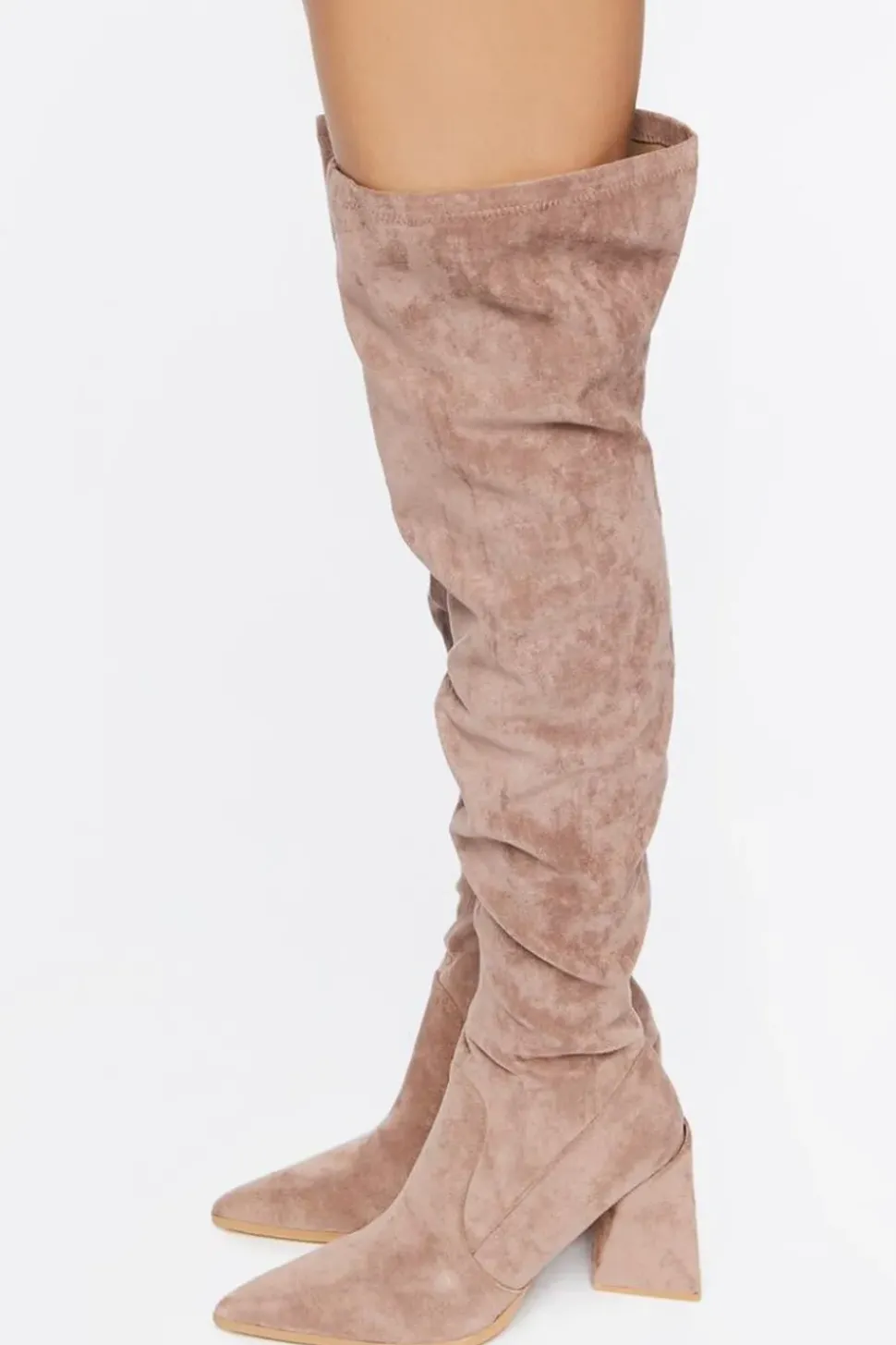 Faux Suede Over-The-Knee Boots