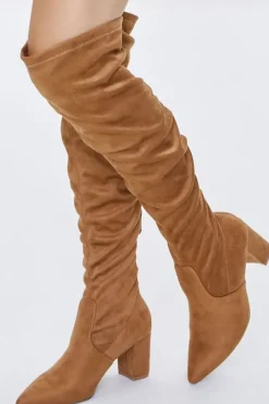 Faux Suede Over-The-Knee Boots