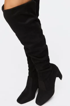 Faux Suede Over-The-Knee Boots