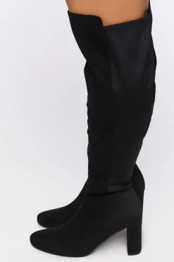 Faux Suede Over-The-Knee Boots (Wide)