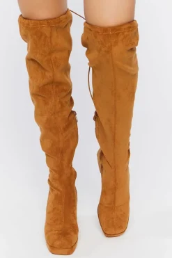 Faux Suede Over-The-Knee Boots