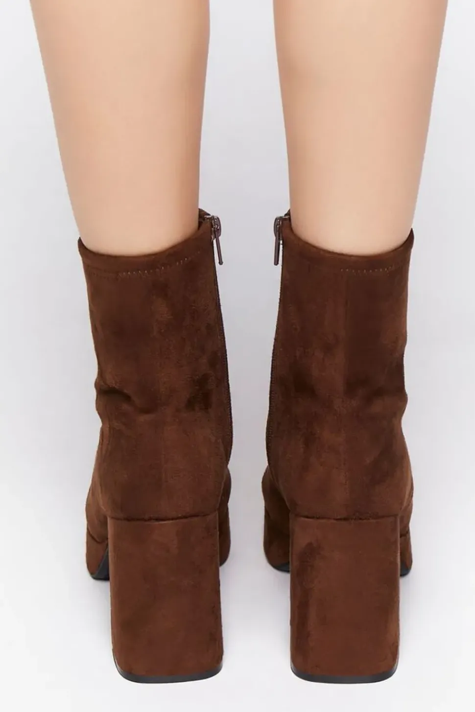 Faux Suede Platform Booties