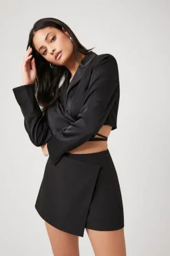 Faux Wrap Mini Skort