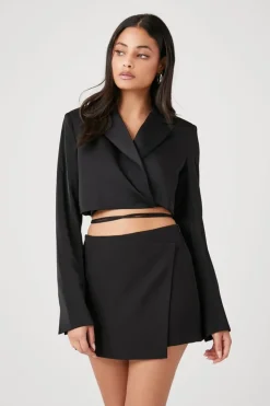 Faux Wrap Mini Skort