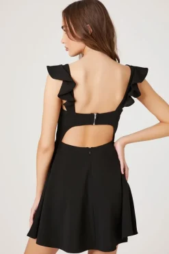 Fit & Flare Ruffle Mini Dress