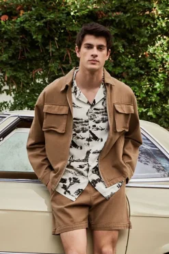 Flap Pocket Bomber Jacket