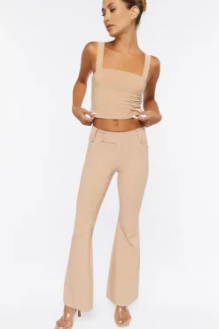 Flare Mid-Rise Pants