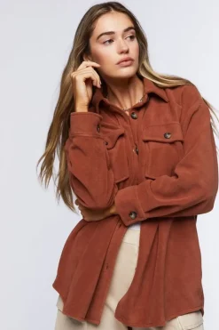 Fleece Button-Front Shacket