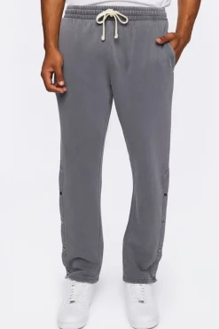 Fleece Button-Hem Joggers