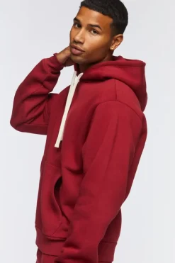 Fleece Drawstring Hoodie