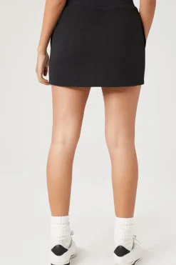 Fleece Drawstring Mini Skirt