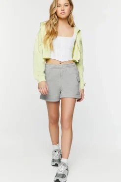Fleece Flap-Pocket Shorts