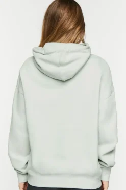 Fleece Knotted Drawstring Hoodie
