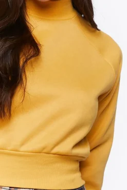 Fleece Mock Neck Pullover