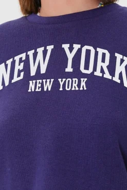 Fleece New York Graphic Pullover