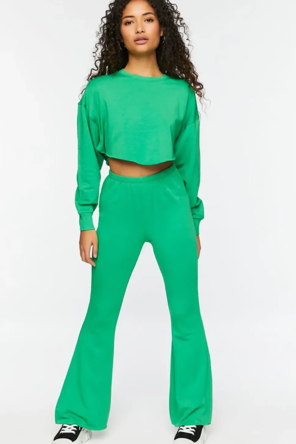 Fleece Raw-Cut Flare Sweatpants