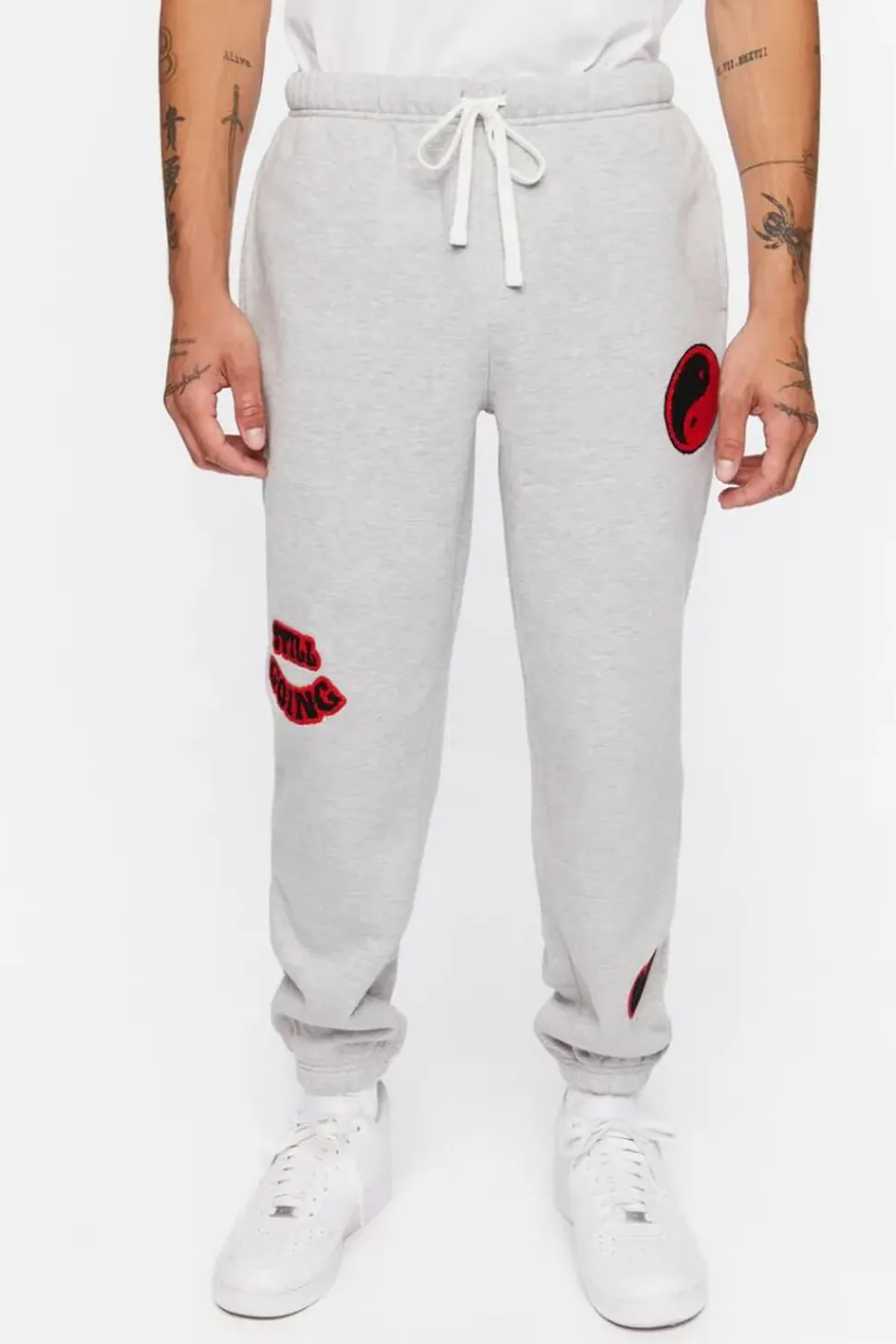 Fleece Still Going Chenille Patch Joggers