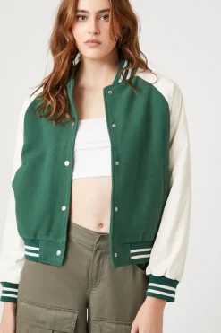 Fleece Varsity Bomber Jacket